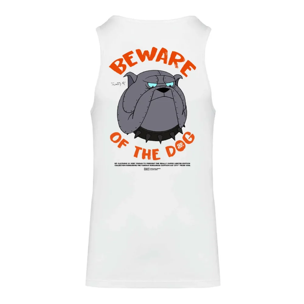 BP Clothing X Macskafogó Beaware Of The Dog Tank White