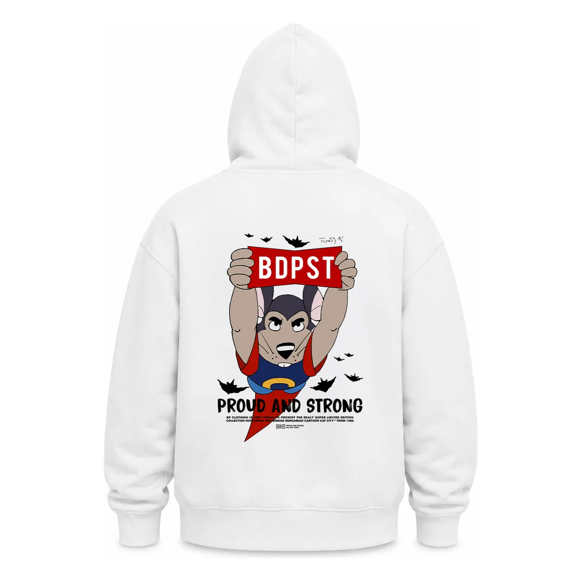 BP Clothing X Macskafogó Supergrabo Hoodie White