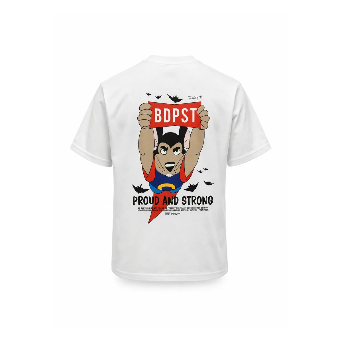 BP Clothing X Macskafogó Supergrabo Tee White