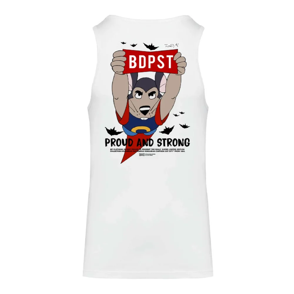 BP Clothing X Macskafogó Supergrabo Tank White