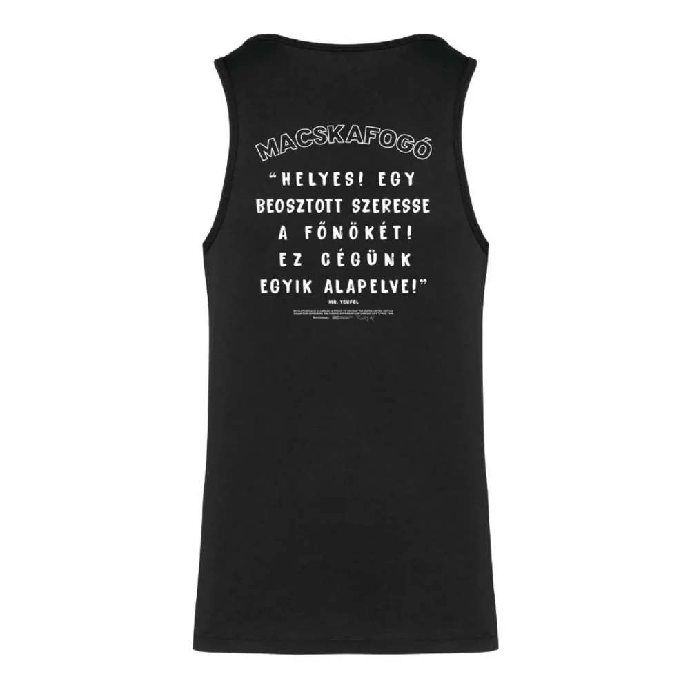 BP Clothing x Macskafogó Mr Teufel Slogen Tank Black