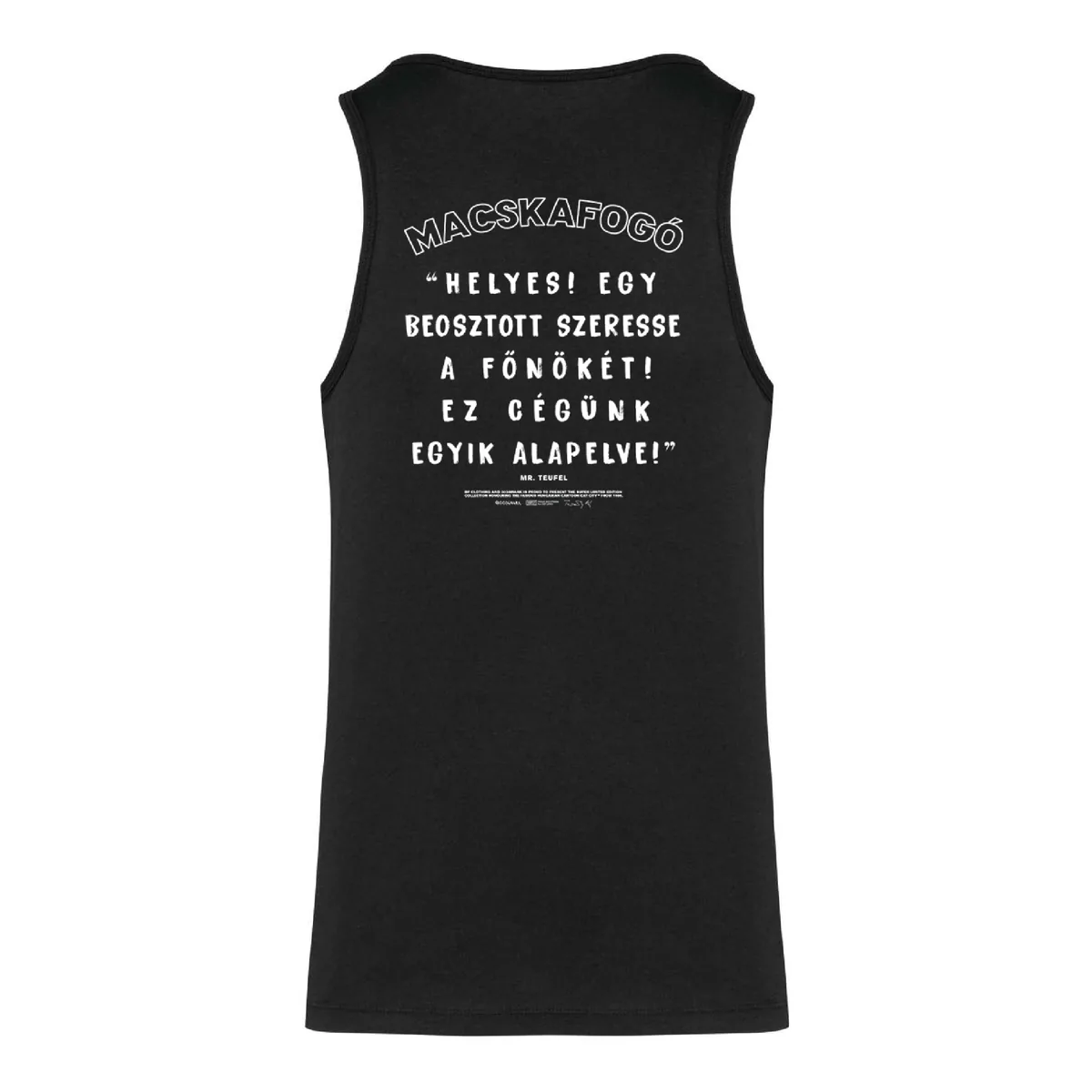 BP Clothing x Macskafogó Mr Teufel Slogen Tank Black