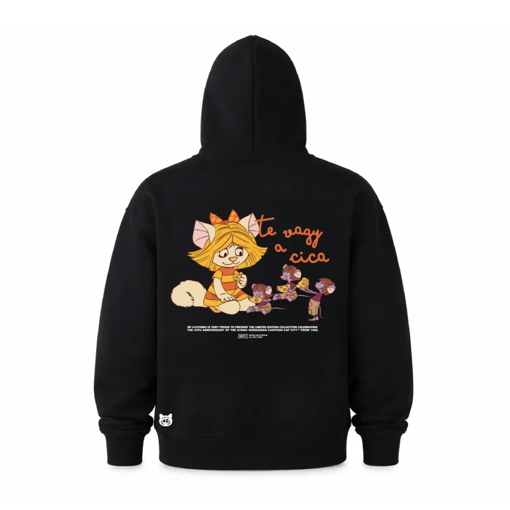 BP Clothing X Macskafogó 40. Cathy Kid Hoodie Black