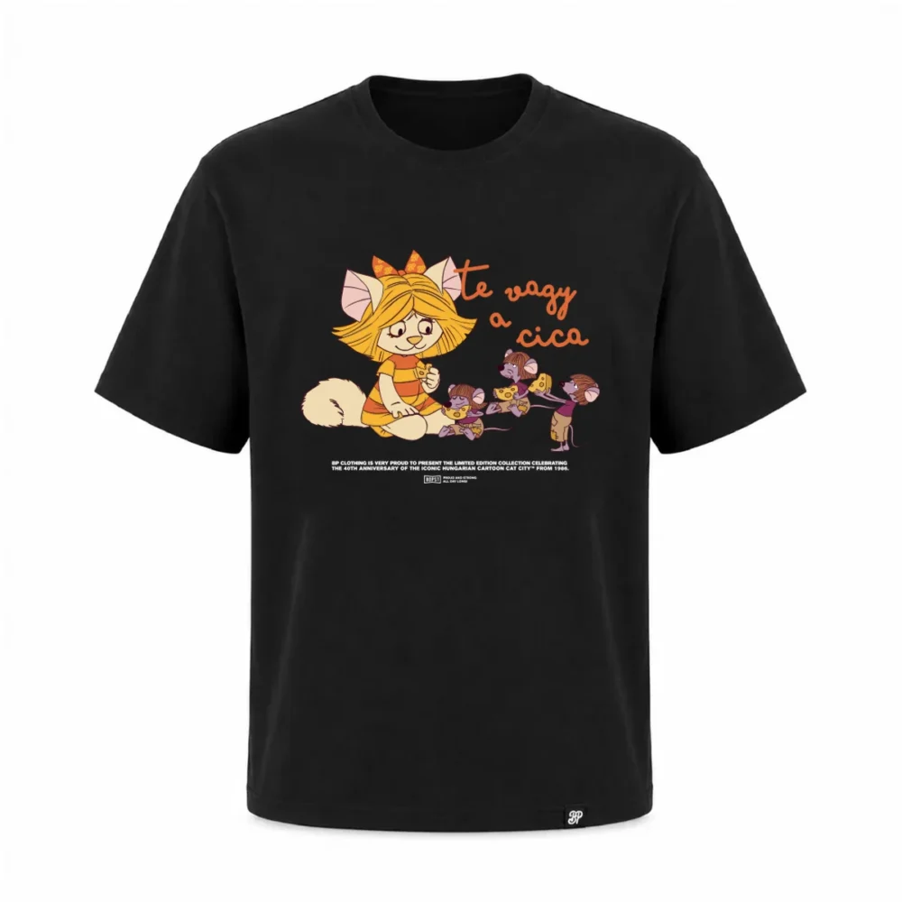 BP Clothing X Macskafogó 40. Cathy Kid Tee Black