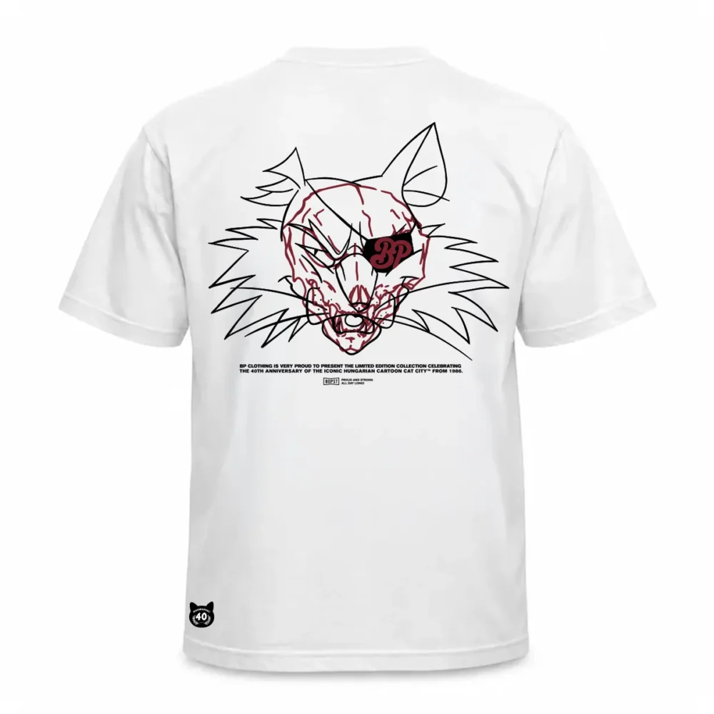 BP Clothing X Macskafogó 40. Mr. Teufel Skeleton Tee White