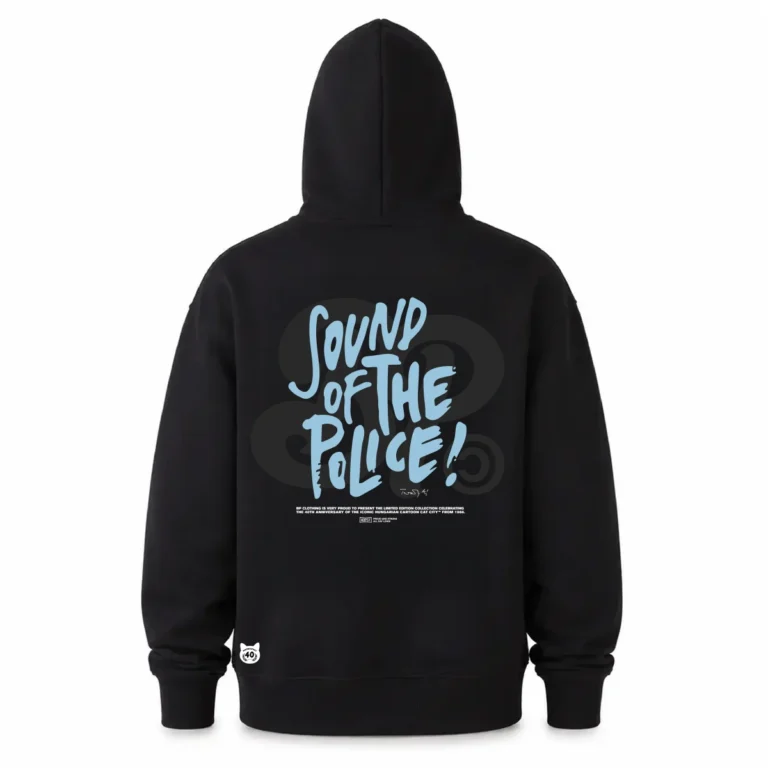 BP Clothing X Macskafogó 40. Lusta Dick Sound Of The Police Hoodie Black